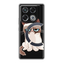 Чехол с принтом для Infinix GT 20 Pro (AlphaPrint) Модные коты (Грустный кот)