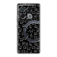 Чехол с принтом для Infinix GT 20 Pro (AlphaPrint) Модные коты (Меленькие котики)