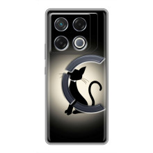 Чехол с принтом для Infinix GT 20 Pro (AlphaPrint) Модные коты (Силуэт котика)