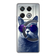 Чехол с принтом для Infinix GT 20 Pro (AlphaPrint) Модные коты (Стильный кот)