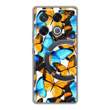 Чехол с принтом для ДжиТи 20 Про - (Прикольные) (AlphaPrint) (Яркие бабочки)