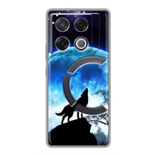 Чехол с Волком на Infinix GT 20 Pro – Воет на луну