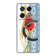 Силиконовый Чехол на Infinix GT 20 Pro с картинкой Вышиванки – Вышиванка с цветком