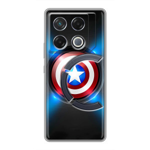 Чехол с Щитом Капитана Америки на Infinix GT 20 Pro – Яркий Щит Капитана