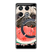 Чехол (ТПУ) Милые собачки для Infinix GT 20 Pro (Смешной Мопс)