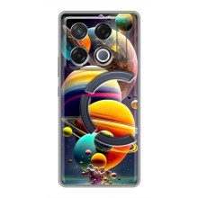 Чехол (ТПУ) с планетами на Infinix GT 20 Pro – Солнечна система