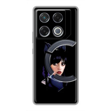 Чехлы Венсдей на Infinix GT 20 Pro Уэнсдей (AlphaPrint) (серьезная Уэнздей)