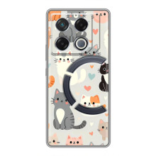 Чехол с рисунком кот на Infinix GT 20 Pro (Коллаж котов)