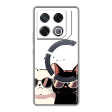 Чехол с рисунком кот на Infinix GT 20 Pro (Коты в очках)