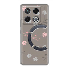 Чехол с рисунком кот на Infinix GT 20 Pro (Лапы и усы)
