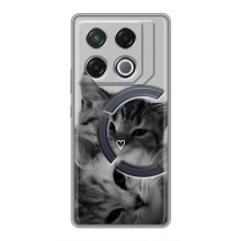 Чехол с рисунком кот на Infinix GT 20 Pro (Пара котов)