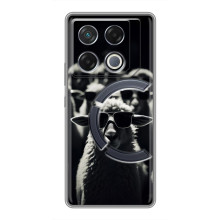 Чехол с принтом стильные животные для ДжиТи 20 Про (Овечка в очках)