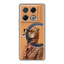 Чехол с принтом стильные животные для ДжиТи 20 Про (Стильный леопард)