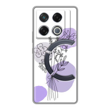 Силконовий чохол з принтом в квітах на Infinix GT 20 Pro – Фіолетовий букет