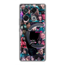 Чохол Гра в кальмара для Infinix GT 20 Pro – Колаж гра кальмара