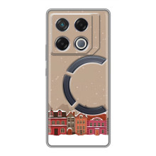 Новогодние, Праздничные Чехлы для Infinix GT 20 Pro - 2024 год (Зимний город)