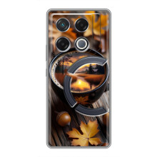 Чохол з унікальним дизайном 'Осінь з кавою' для Infinix GT 20 Pro – Темна кава