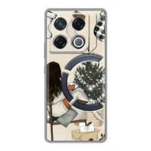 Різдвяні, Святкові Чохли для ДжіТі 20 Про (Дівчина з ялинкою)