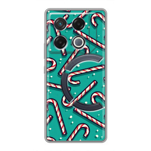 Силиконовый бампер на рождество для Infinix GT 20 Pro (Леденцы)