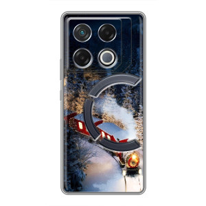 Силиконовый бампер на рождество для Infinix GT 20 Pro (Поезд)