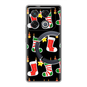Силиконовый бампер на рождество для Infinix GT 20 Pro (Рождественские подарки)