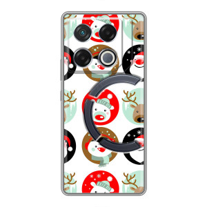 Силиконовый бампер на рождество для Infinix GT 20 Pro (Рождественский принт)