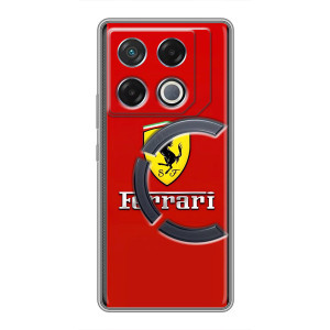 Силіконовий бампер з картинкою машини на Infinix GT 20 Pro – Ferrari Logo