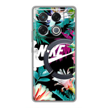Силиконовый Чехол на Infinix GT 20 Pro с картинкой Nike – Цветочный Nike