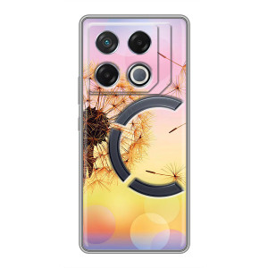 Силиконовый Чехол с одуванчиками на Infinix GT 20 Pro – Цветок-одуванчик