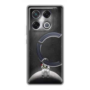Силиконовый Чехол с принтом "Космонавты" на Infinix GT 20 Pro – Космонавт романтик