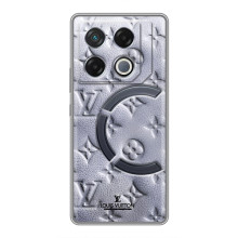 Текстурный Чехол Louis Vuitton для ГТ 20 Про (Белый ЛВ)