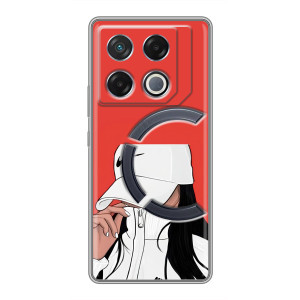 Силиконовый Чехол на Infinix GT 20 Pro с картинкой Стильных Девушек (Девушка Nike)