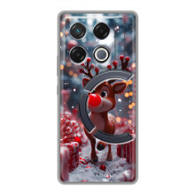 Яркий чехол для Infinix GT 20 Pro с Зимними Оленятами – Олень среди подарков