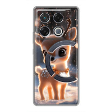 Яркий чехол для Infinix GT 20 Pro с Зимними Оленятами – Оленёнок