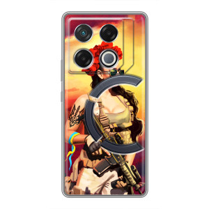 ЗСУ Чехлы (TPU) для Infinix GT 20 Pro – Женщина солдат