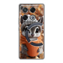Печатный чехол «Зверята с кофе» для Infinix GT 20 Pro