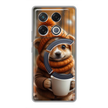 Печатный чехол «Зверята с кофе» для Infinix GT 20 Pro – Песик с кофе