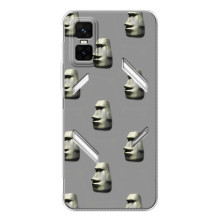 Бампер з принтом Меми для Infinix GT 30 Pro (Кам'яна особа)