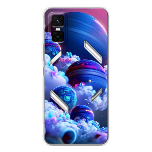 Чехлы КОСМОС для Infinix GT 30 Pro – Синие планеты