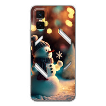 Чохли на Новий Рік Infinix GT 30 Pro (Сніговик святковий)