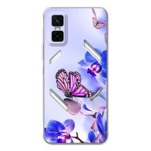 Чохли з квітами для Infinix GT 30 Pro (VPrint) (Метелик на квітах)