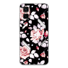 Чохли з квітами для Infinix GT 30 Pro (VPrint) (Квіти на чорному)