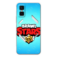 Чехлы Brawl Stars для Infinix GT 30 Pro (AlphaPrint) (Лого Бравл Старс)