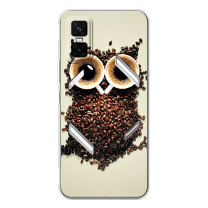 Чохли з принтом СОВИ для Infinix GT 30 Pro – Сова з зерен кави