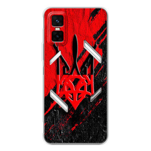 Чехлы УПА (Красно-Чёрный) на Infinix GT 30 Pro – Герб в цвете УПА