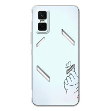 Чехлы (Знак сердечка) на Infinix GT 30 Pro (Сердце на голубом)