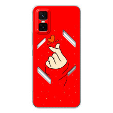 Чехлы (Знак сердечка) на Infinix GT 30 Pro (Сердце на красном)