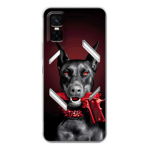 Чохол ДОБЕРМАН  для Infinix GT 30 Pro – Доберман злий