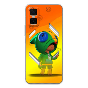 Чехол Бравл Старс для Infinix GT 30 Pro – LEON в кофте