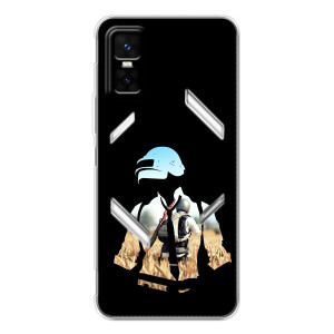 Силиконовый чехол с картинкой "Герой Pubg" на Infinix GT 30 Pro – Пубг мен